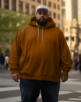 Men's brown Plus Size Hoodie&Pants